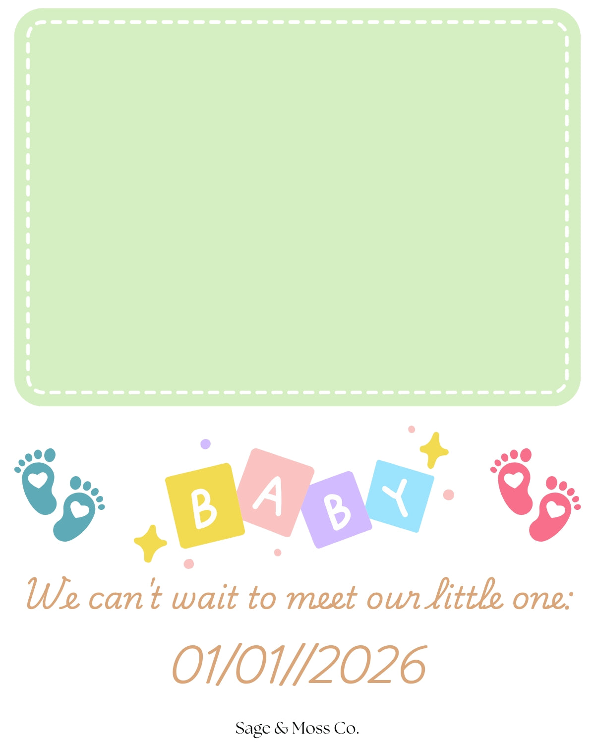 Custom Baby Announcement Fridge Magnet